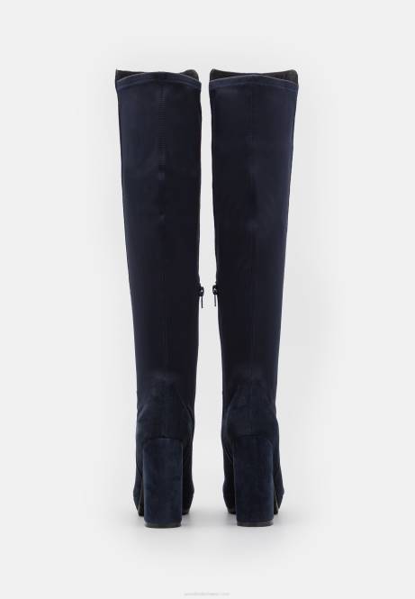 Overknee-Stiefel aus Leder in Dunkelblau Anna Field V0FT2243 Frauen
