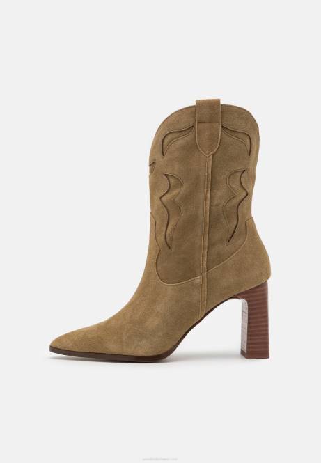 Cowboy-/Biker-Stiefelette aus Leder in Khaki Anna Field V0FT2051 Frauen