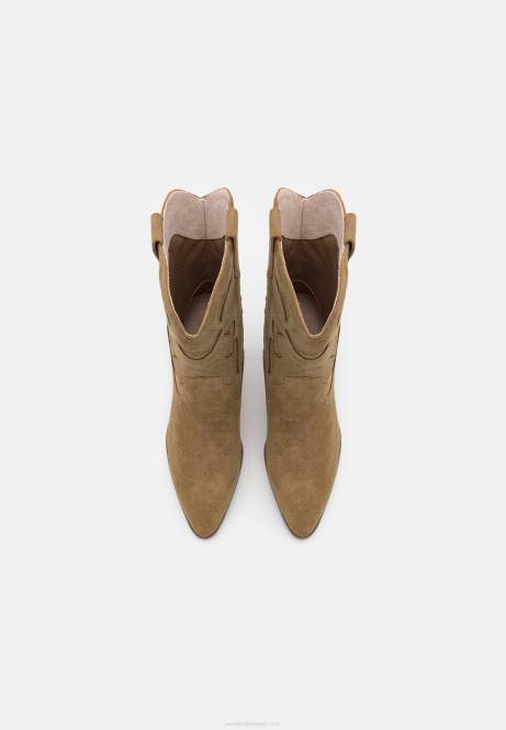 Cowboy-/Biker-Stiefelette aus Leder in Khaki Anna Field V0FT2051 Frauen