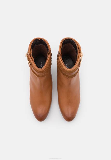 Klassische Stiefeletten aus Leder in Cognac Anna Field V0FT1957 Frauen