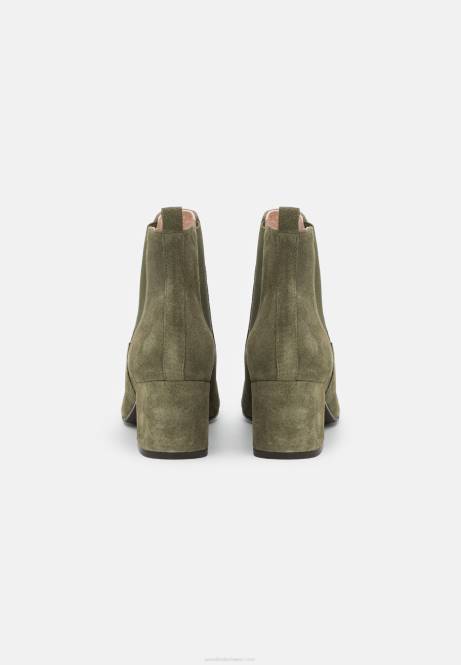 Klassische Stiefeletten aus Leder in Oliv Anna Field V0FT1977 Frauen