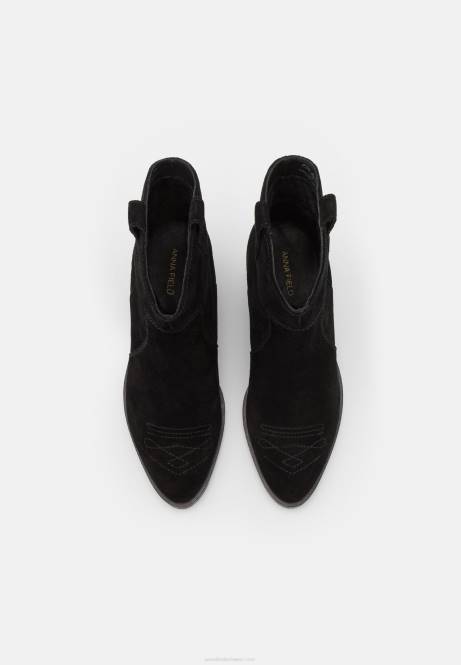 Leder-Cowboy-/Biker-Stiefelette schwarz Anna Field V0FT2050 Frauen