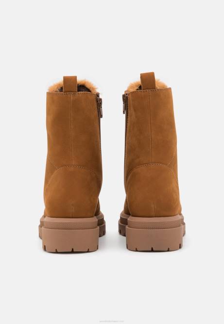 Leder-Plateau-Stiefeletten Cognac Anna Field V0FT2037 Frauen