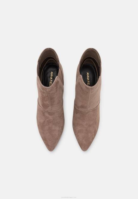 Lederstiefeletten Taupe Anna Field V0FT1898 Frauen