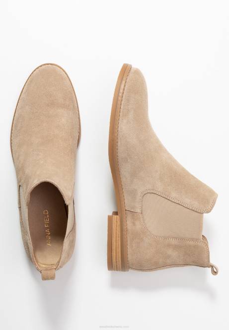 Lederstiefeletten beige Anna Field V0FT2005 Frauen