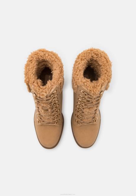 Schnürstiefeletten aus Leder in Beige Anna Field V0FT2024 Frauen