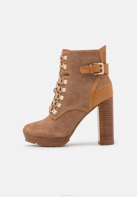 Schnürstiefeletten aus Leder in Cognac Anna Field V0FT2018 Frauen