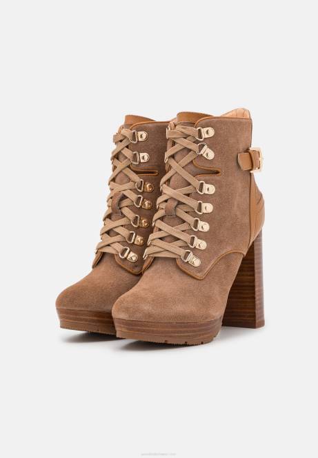 Schnürstiefeletten aus Leder in Cognac Anna Field V0FT2018 Frauen