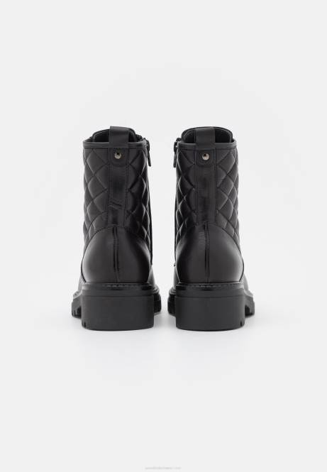 Schnürstiefeletten aus Leder in Schwarz Anna Field V0FT2026 Frauen