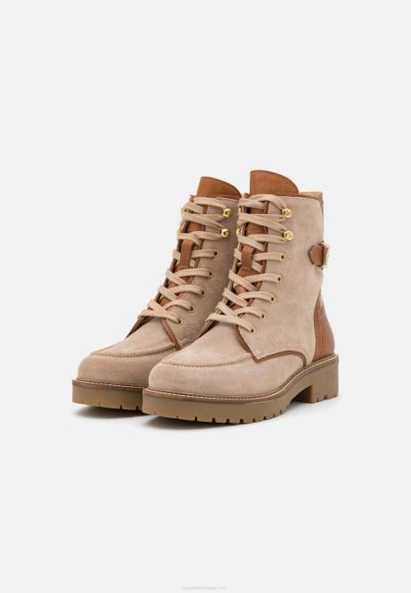 Schnürstiefeletten aus Leder in Taupe Anna Field V0FT2022 Frauen