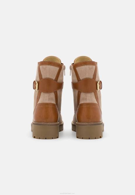 Schnürstiefeletten aus Leder in Taupe Anna Field V0FT2022 Frauen