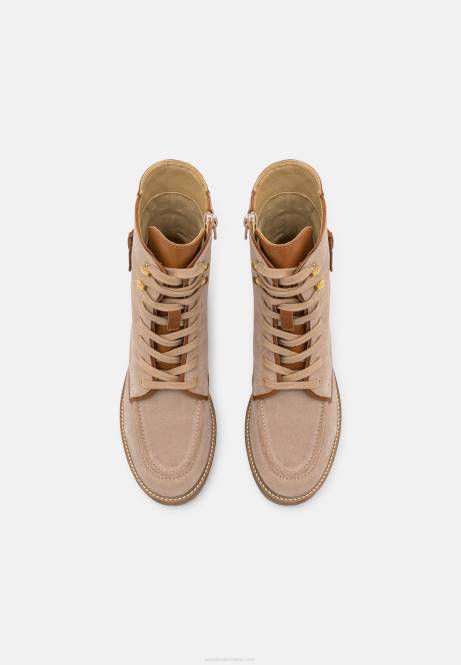 Schnürstiefeletten aus Leder in Taupe Anna Field V0FT2022 Frauen