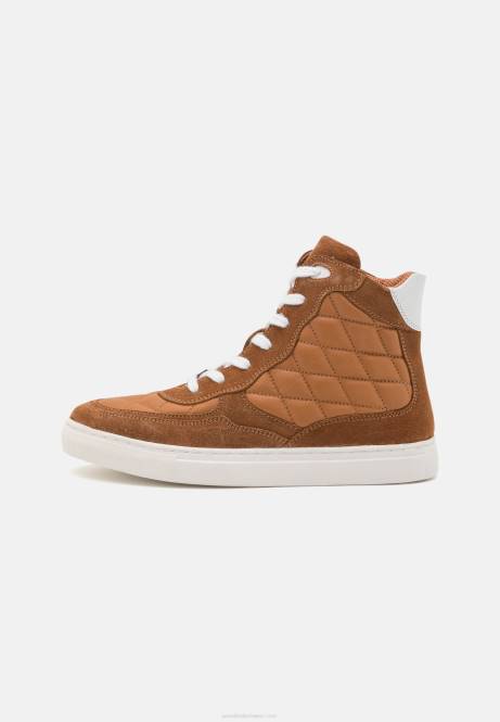 High-Top-Sneaker aus Leder in Cognac Anna Field V0FT1238 Frauen