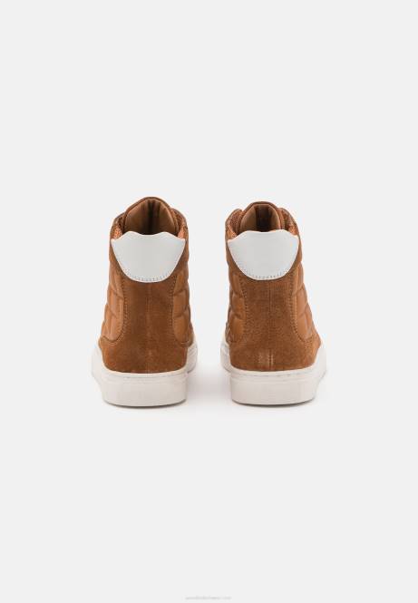 High-Top-Sneaker aus Leder in Cognac Anna Field V0FT1238 Frauen