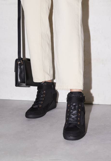 High-Top-Sneaker schwarz Anna Field V0FT1228 Frauen