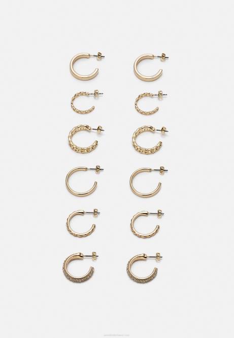 6er-Pack Ohrringe goldfarben Anna Field V0FT2661 Frauen