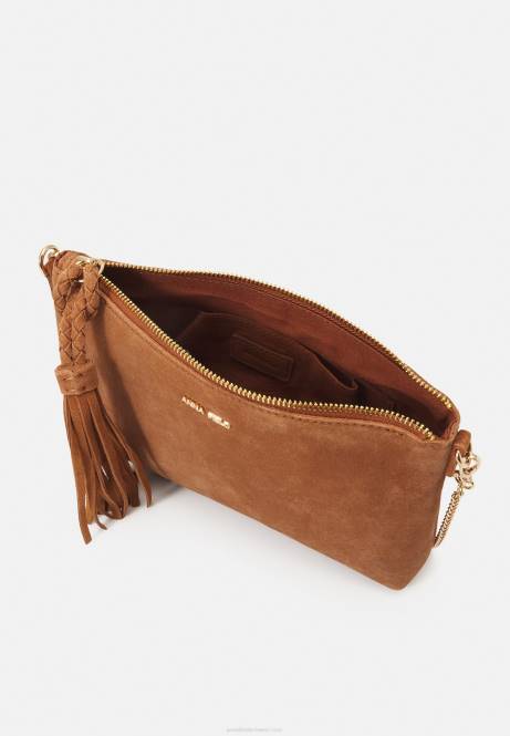Leder-Clutch Cognac Anna Field V0FT2438 Frauen