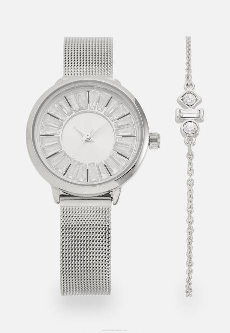 Set Uhr Silber Anna Field V0FT2785 Frauen
