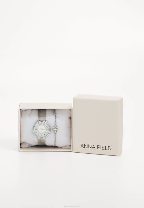 Set Uhr Silber Anna Field V0FT2785 Frauen
